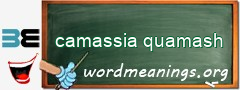 WordMeaning blackboard for camassia quamash